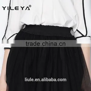 Latest Woman Elastic Waist Muti Layers White Fluffy Tutu Skirt for Adult thumbnail-6