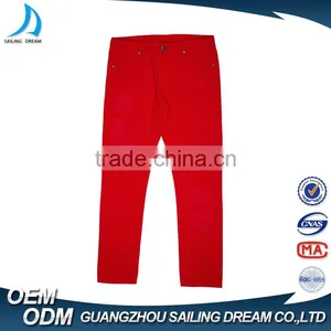 2016 New Style Red Color Stone Wash Mens Cargo Pants , Custom 20% Polyester 80% Cotton Jogger Pants thumbnail-1