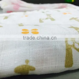 Baby Blanket 100%cotton Muslin Gauze 21s/32s/40s Muslin Baby Blanket thumbnail-2