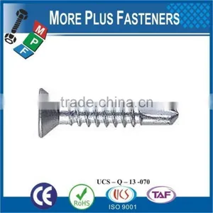 Made in Taiwan Stainless Steel Black Phosphate Yellow Zinc Plated Countersunk Phillips Bulge Head Self Drilling Screw thumbnail-3