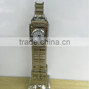 High Quanlity Tastefully Golden Crystal Big Ben Model For Fancy Clock UK Souvenir thumbnail-6