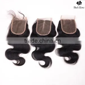 Virgin Hair Bundles With Lace Closure, 4x4 Three Part Cheap Huaman Hair Swiss Full Lace Closure With Baby Hair thumbnail-6