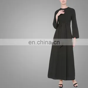 Beautiful Black Flare Sleeves Long Dress Muslim Women Wearing Design thumbnail-3