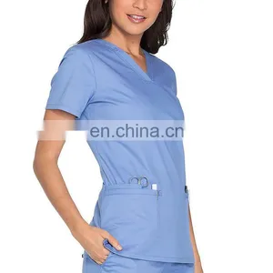 Hot Sale European Women Fashionable Nurse Medical Uniform Scrubs Suit thumbnail-2