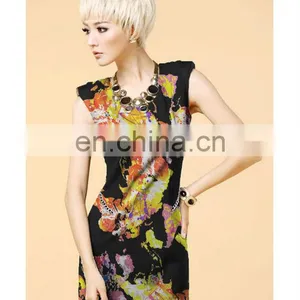 New Arrival Fashion Multi-colors 2016 Digital Printing Silk Printed Fabric thumbnail-1