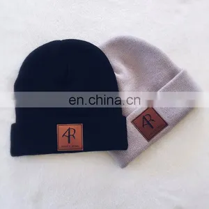 Hot Sale 100% Acrylic Custom Knitted Cuff Beanies With 3D Logo Embroidery thumbnail-4
