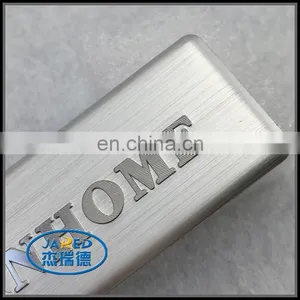 Cheap Epoxy Metal Badge Brushed Aluminum Foil Label With 3m Tape thumbnail-2