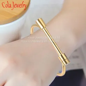 High-End Stainless Steel Jewelry Bracelet Open Bangle thumbnail-3