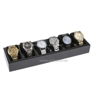 6 Booth Watch Display Box Watch Jewelry Display Storage Tray With Pillow Black Watch Storage thumbnail-1