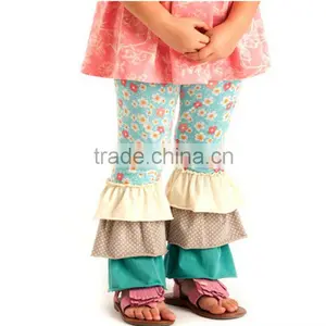 2014 Hot Sale! Cheap Baby Girl's Cotton Pants For Kids Ruffle Pants Girls Ruffle Leggings Childrens Boutique Clothing thumbnail-1
