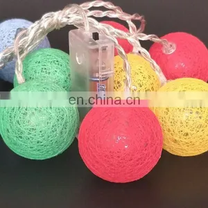 2019 Hot Sale Garden Decorative 20L LED Cotton Ball String Lamps Led Decorative Lights thumbnail-5