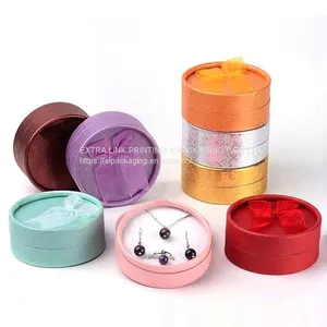 Customized Logo Cylinder Paper Earring Boxes and Packaging thumbnail-1