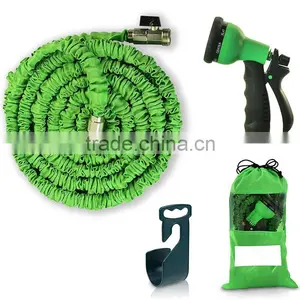 Expandable Garden Hose - 50 Ft. Retractable, Lightweight & Flexible - 8 Pattern Function Watering Nozzle Gardening Spray thumbnail-1