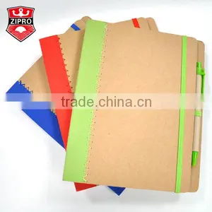 Hardcover Stitching Kraft Non-woven Notebook Spiral Notebook With Pen thumbnail-1