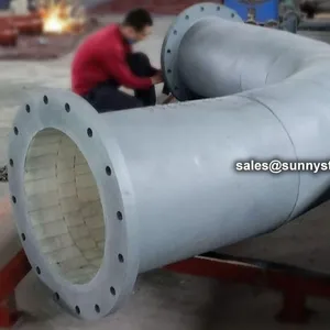 Mining Slurry Conveying Pipe Lined With Alumina Ceramic Tile Liner thumbnail-1