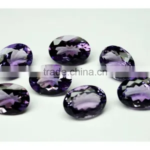 14x10mm Oval AAA Quality Natural Brazilian Amethyst Calibrated Size 10x14mm Faceted Oval Cut thumbnail-4