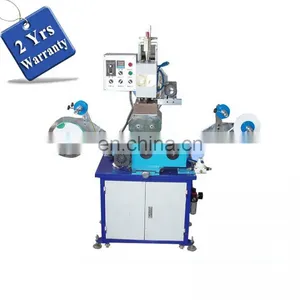UT12 Fully Automatic Garment Elastic Ribbon Hot Foil Stamping Machine, Textile Fabric Satin Label Roll Heat Transfer Press thumbnail-1