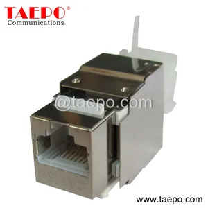 Sample Free 180 Degree CAT5E CAT6 RJ45 8P8C AP Style STP Shielded Keystone Jack From China Factory TAEPO thumbnail-1