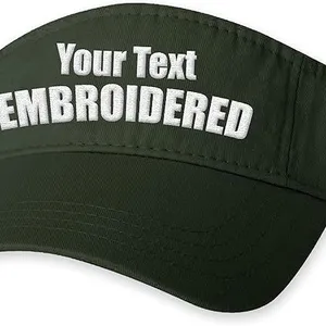 Personalized Embroidered Visor Hat Add Your Own Text Custom Adjustable Visor Cap thumbnail-1
