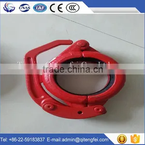 DN125 45Mn2 Forged Putzmeister Concrete Pump Bolted Coupling Clamp thumbnail-5
