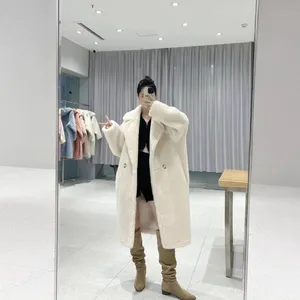New Teddy Bear, Lamb Hair, Sheaf, Silhouette, Granular Teddy Fur, Mid-length Fur Coat for Women thumbnail-4