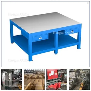 Industrial Lab Workstation With Vibration Dampening | Stainless Steel Handles | Adjustable Feet | Precision Assembly Bench for Tech Labs thumbnail-1