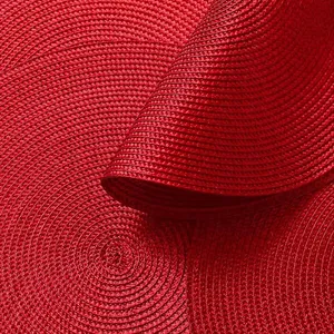 4 Pack Red Round Place Mats Pot Holders Wicker Tablemats Boho Braided Heat Resistant Mats, Plate Chargers for Table thumbnail-3