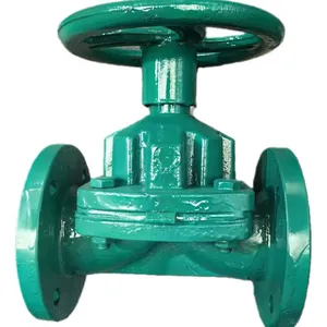BS ANSI 150lb Cast Iron Ductile Iron Gg25 Ggg50 DN40 DN300 Pn16 PTFE Lined Diaphragm Valve Anti-Corrosion Manual Valve thumbnail-1