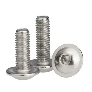 Stainless Steel 304 ISO 7380 Allen Hex Drive Button Head Machine Thread Screw thumbnail-1