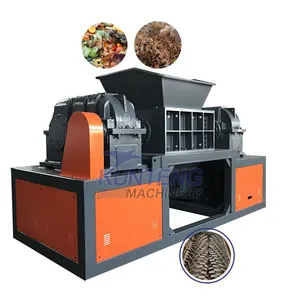 Double Shaft Shredder Low Speed Industrial Kitchen Food Waste Shredder Chopper Compost Shredder EPC thumbnail-1