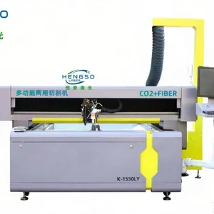 Hot Sale 1325 Dual-Purpose Fiber Mixed CO2 CNC Laser Cutting Engraving Machine Mixed Metal HengSo thumbnail-3