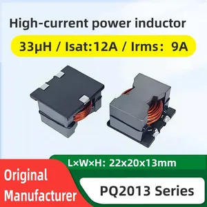 High Power Inductor PQ2013, Large Inductance 33µH, Round Coil, High Saturation Current, High Peak Current, for Filtering thumbnail-1