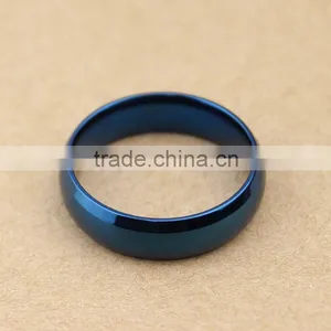 Blue Color Titanium Stainless Steel Ring thumbnail-3