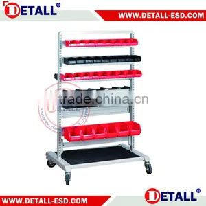 Height Adjustable Antistatic Cart With Two Shelves thumbnail-1