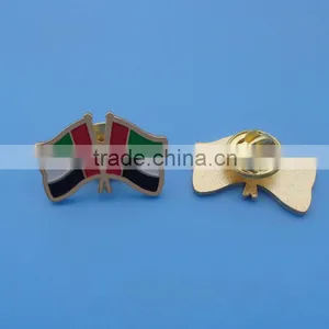 Discharge Gold UAE Flag Cross Design Enamel Metal Lapel Pins thumbnail-1