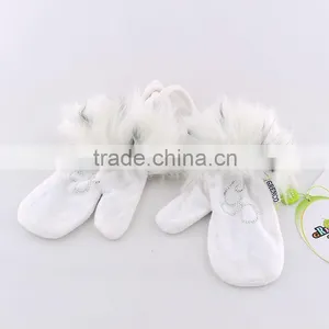 2015 Kids Winter Keep Warm Gloves Girl Pretty Halt Top Lint Gloves IN Different Colors thumbnail-4