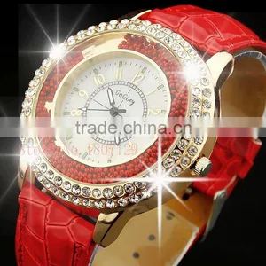 HH189 Famous Brand GOGOEY Diamond Women Watches Top Quality Leather Strap Dress Watch Quartz Watch Hours Clock Women Montre Femm thumbnail-1