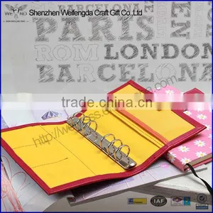 Custom Personalized Organizer Leather Notebook Cover With 6 Ring Binder thumbnail-1