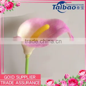 Made Hand Decoration Indoor and Outdoor Pink Real Touch Callas thumbnail-1