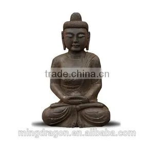 Antique Stone Outdoor Standing Buddha Statue thumbnail-2