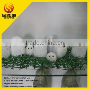 White Stone Owl Statue thumbnail-1