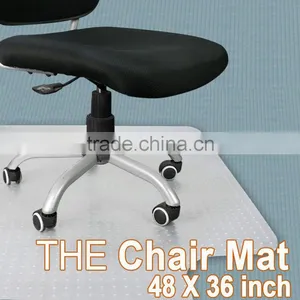Chair Floor Mat With Lip Tile Carpet Protector 48" x 36" PVC Home Office thumbnail-5