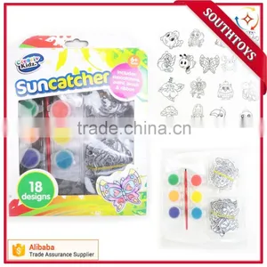 DIY Paint Drawing Color Suncatcher Group Activity Kit, Fun Animal, 18-Pack thumbnail-1