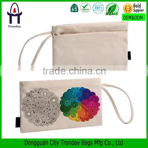 Natural Plain Cosmetic Clutch Beige Toiletry Bag Quality Choice thumbnail-1