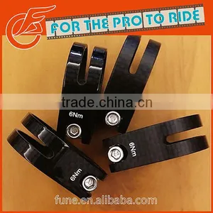 OEM 31.8/34.9mm Carbon Fibre Bike Bicycle Seat Clamp thumbnail-1
