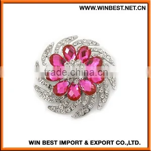 2015 New Design Flower Rhinestone Brooch, Metal Brooch,flower Brooch thumbnail-4