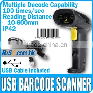 Reader Bar Code POS Handheld 100 Times/sec Automatic Laser USB Barcode Scanner thumbnail-1