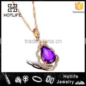 Oem Product Fancy Design Pendant Rhinestone Necklace thumbnail-1