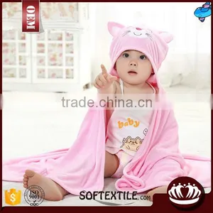 2016 New Design Cheap Hot Sale 100 Cotton Hooded Baby Bath Towel thumbnail-3