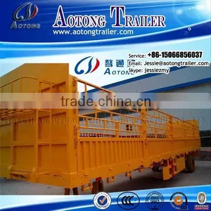 3 Axles 40 Feet Flat Container Trailer Semi Trailer With Side Wall /fence thumbnail-1